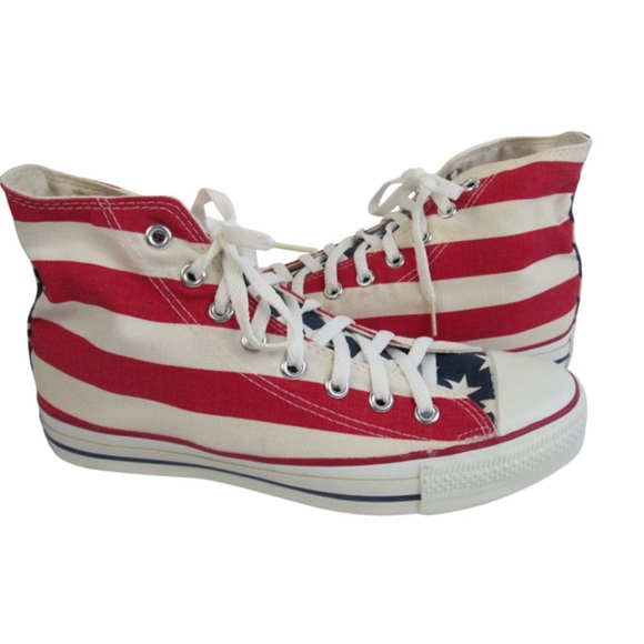Converse American Flag High Top Sneakers, Size:  7.5M/9.5W (Unisex) - Picture 1 of 13